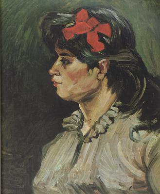 Vincent Van Gogh Portrait of a Woman with rde Ribbon (nn04)